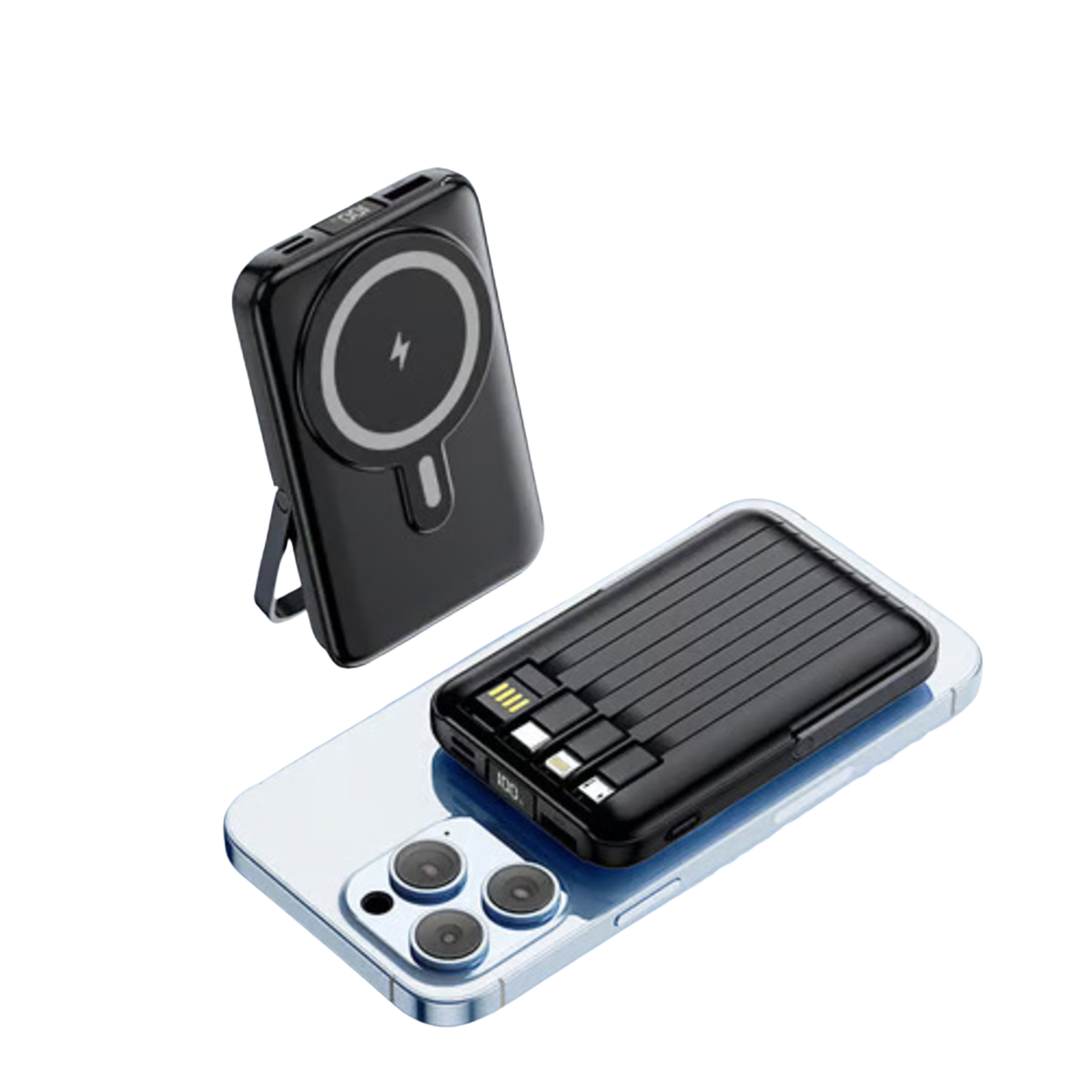 2-in-1 Mag-Safe Charging Station & Portable Battery
