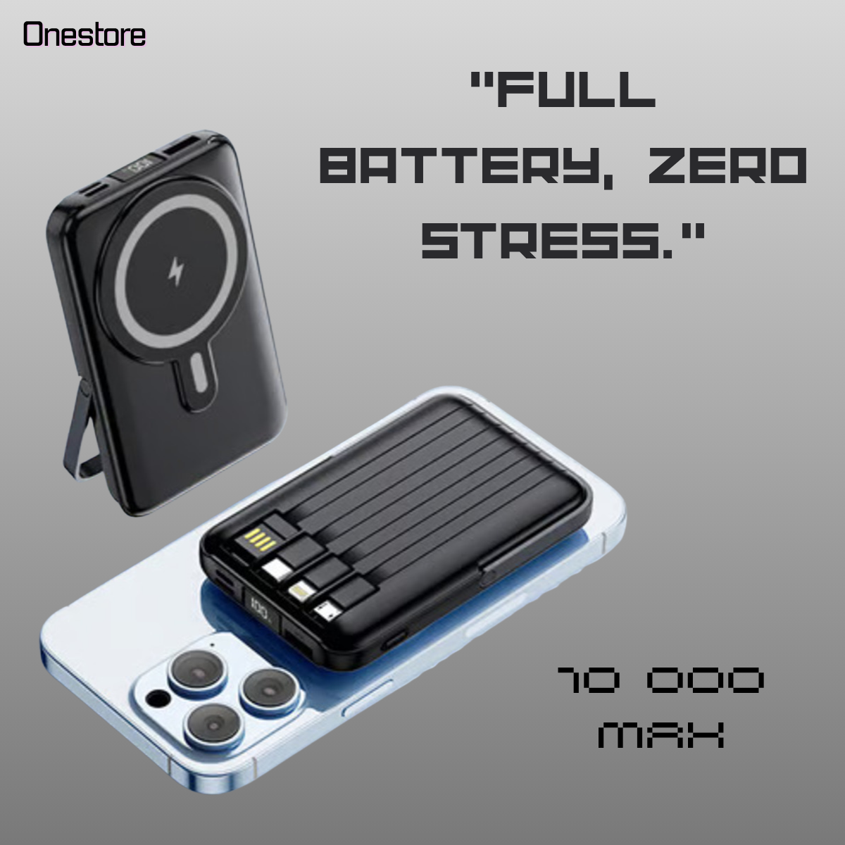 2-in-1 Mag-Safe Charging Station & Portable Battery