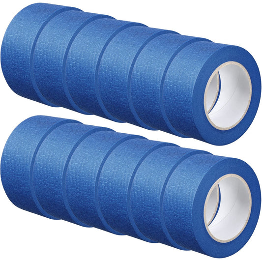 10 Rolls Painters Tape 2 inch - Bulk Blue Painter's Tape for Sharp Lines